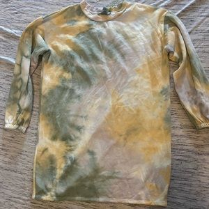 Tie dye sweatshirt dress